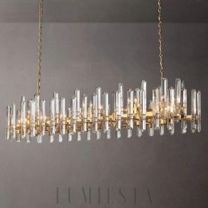 wm_26790560878631526.jpg Liniowy żyrandol pryzmatyczny 183 cm mosiądz do jadalni