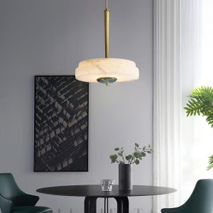 Trave - Elegancka lampa wisząca Alabaster biała 30 cm