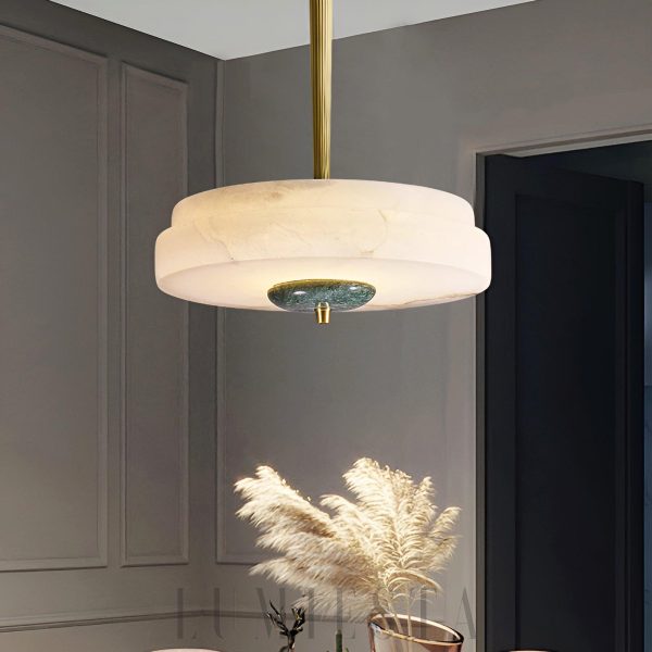 Trave - Elegancka lampa wisząca Alabaster biała 30 cm