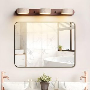 Duo - Lampa ścienna z trawertynu, styl naturalny 32/51/70 cm