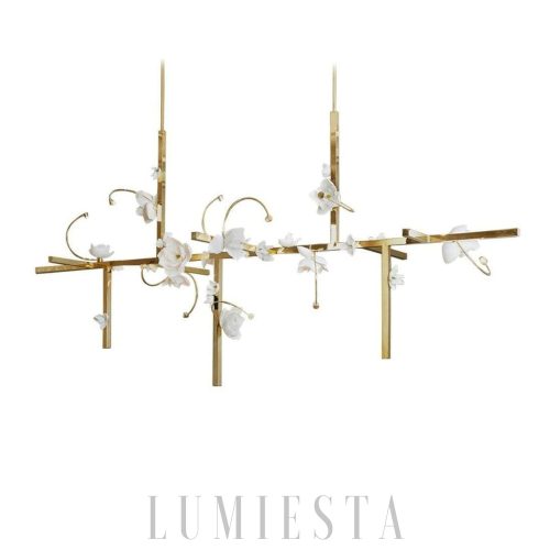 wm_3087735621670282162.jpg Lampa wisząca PELLE Lure w kształcie kwiatu Biały 150cm