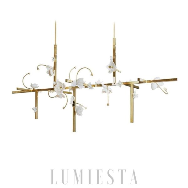 Lampa wisząca PELLE Lure w kształcie kwiatu Biały 150cm