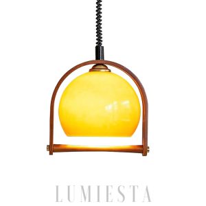 Elegancka lampa wisząca Pallade 30 cm, kawowa