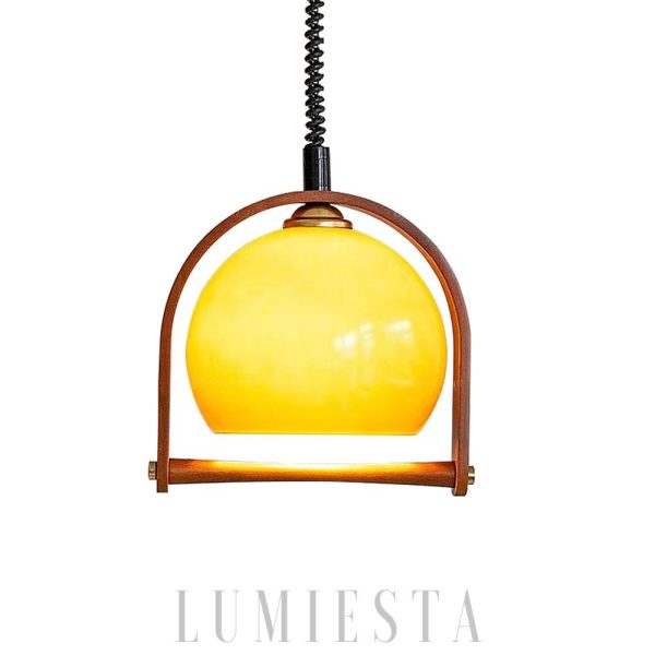 Elegancka lampa wisząca Pallade 30 cm, kawowa