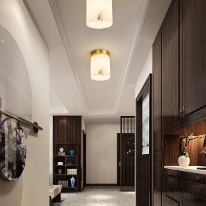 Oslo - Lampa sufitowa z alabastrowym kloszem elegancki styl