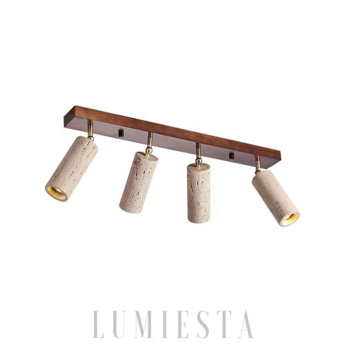 Nimbus - Lampa sufitowa z naturalnego trawertynu, 3/4 punktowa, 60/80cm