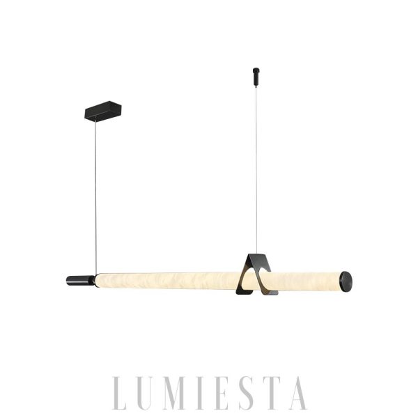 Lampa wisząca Organic Alabaster w kształcie liniowym 120cm