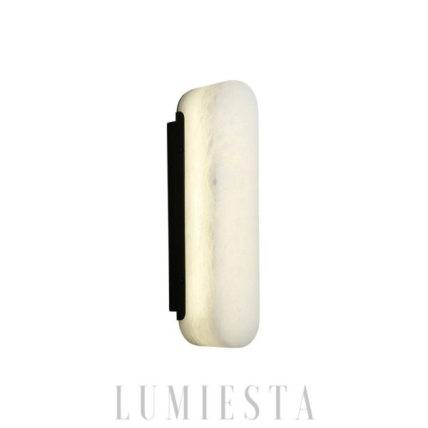 Paine - Luksusowa pionowa lampa ścienna z białego alabastru