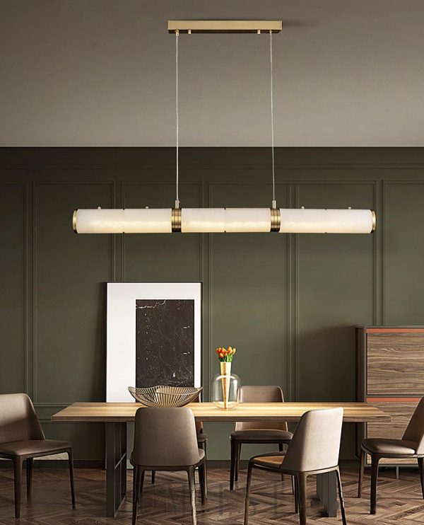 wm_3423014630259978306.jpg Omera - Cylindryczna lampa wisząca alabastrowa, biało-złota, 100/120/140 cm - żyrandol nad stół