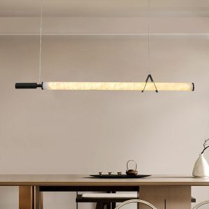 Lampa wisząca Organic Alabaster w kształcie liniowym 120cm