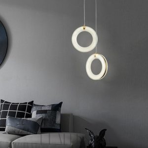 Duplex - Lampa wisząca Alabaster, nowoczesna 25/30 cm