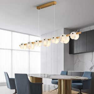 Trinidad - lampa wisząca w kształcie diamentu z alabastru