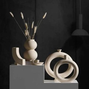 Stylowa lampa stołowa ceramiczna do dekoracji wnętrz