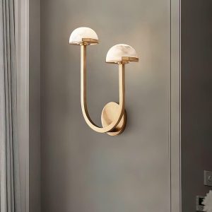 Mauritius - Alabaster grzybek ścienny złoto-biały