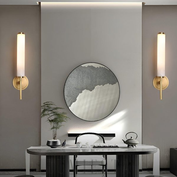 wm_372707856512914373.jpg Brindisi - Lampa ścienna Alabaster w stylu świecy biało-złota