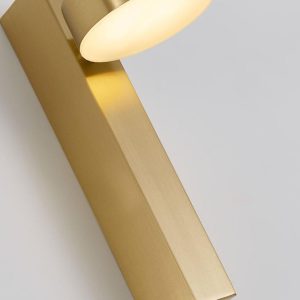 Nowoczesna złota lampa ścienna z regulacją
