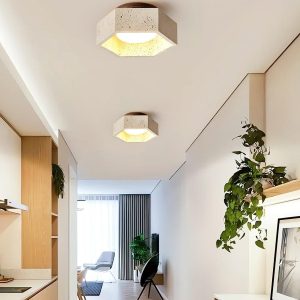 wm_3754258532445422676.jpg Plafon sufitowy sześciokątny z trawertynu 17cm beżowy