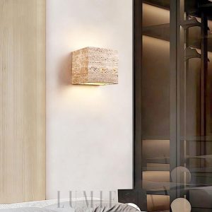 wm_38055030888647117.jpg Agadir - Lampa ścienna z trawertynu – kwadrat/prostokąt