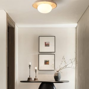 wm_3866176846698812193.jpg Travertine Lunaro - Lampa sufitowa w beżowym kolorze 25cm