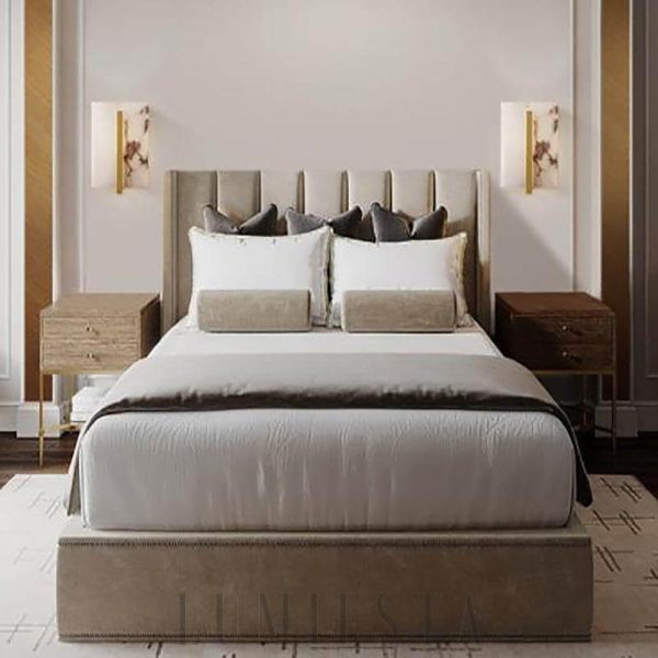 Etna - Kwadratowa lampa Alabaster złoto-biała 18–24 cm