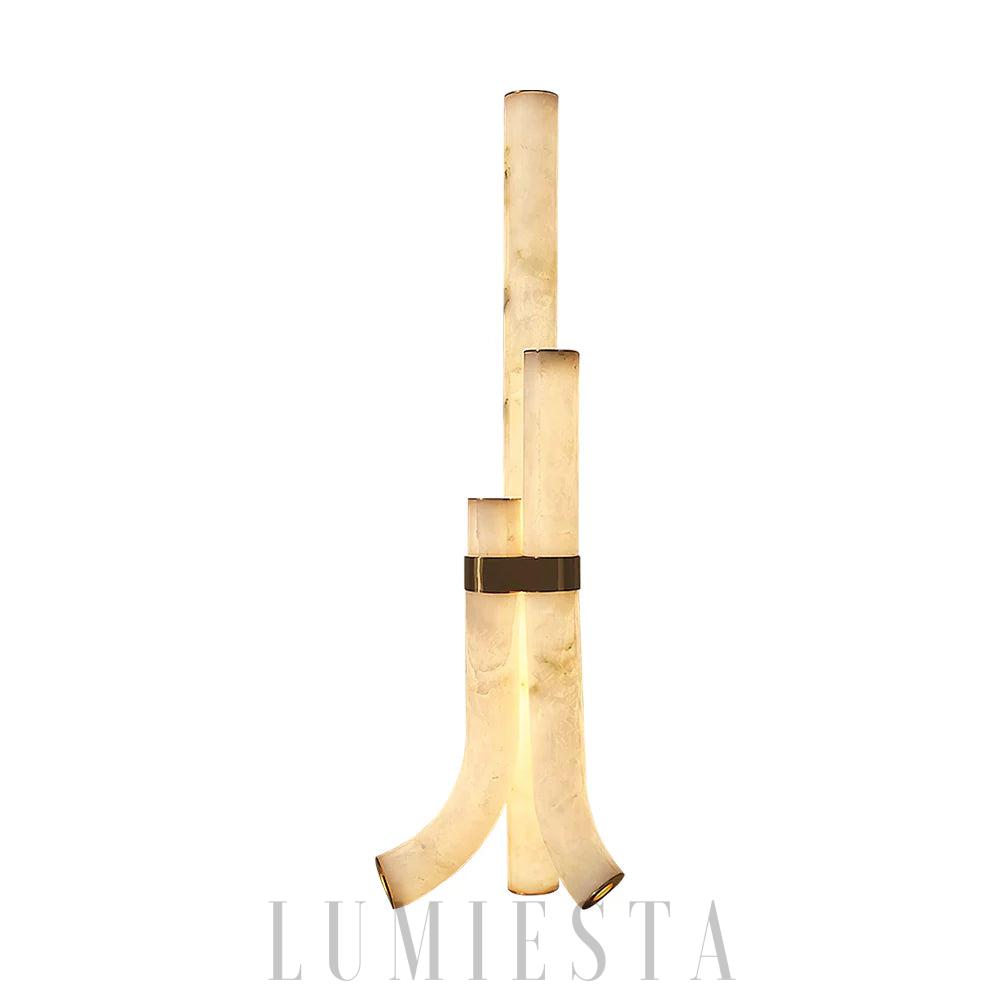 Makalu - lampa podłogowa z alabastru
