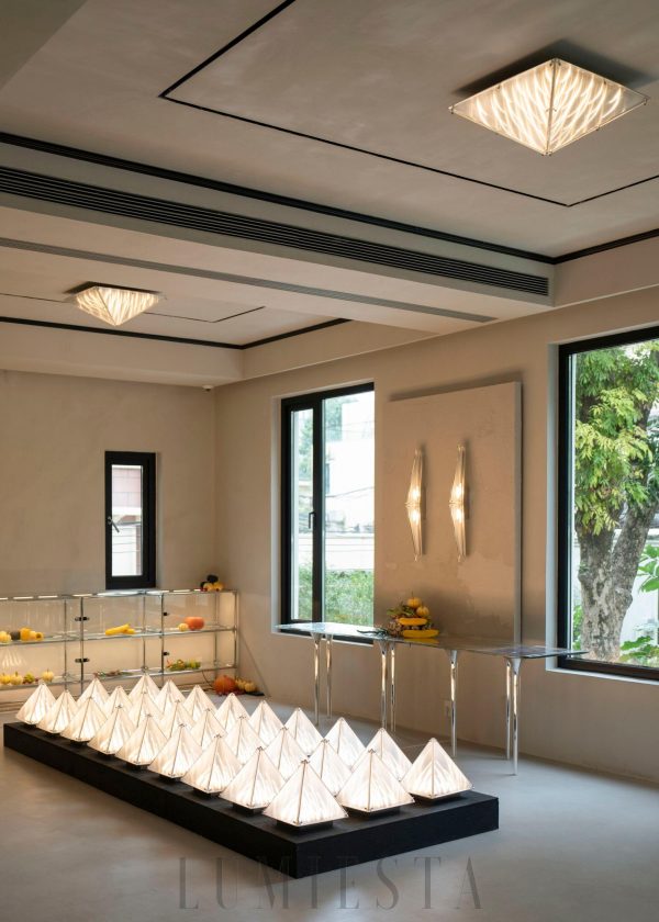 Lampa ścienna Fragment 09 chrom szklana 80 cm nowoczesna