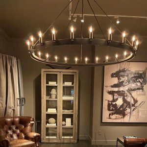 Lampa wisząca Camino 63-calowy żyrandol mosiądz/czarny