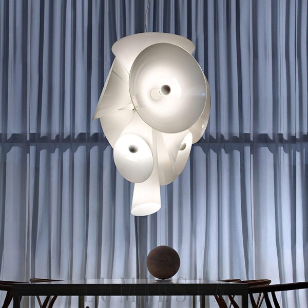 Lampa wisząca Nebula o białym kolorze średnica 70 cm