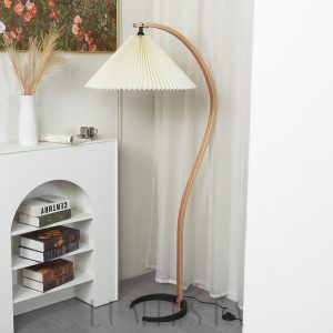 Capri - Lampa podłogowa z drewna w stylu skandynawskim 72cm