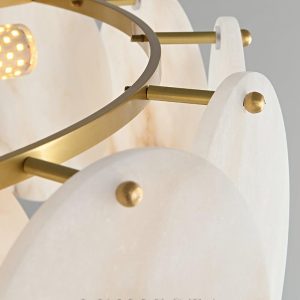 Multin - lampa wisząca w stylu alabastrowym z mosiądzu