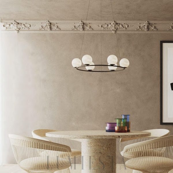 Lampa wisząca Tribeca z alabastru w stylu nowoczesnym