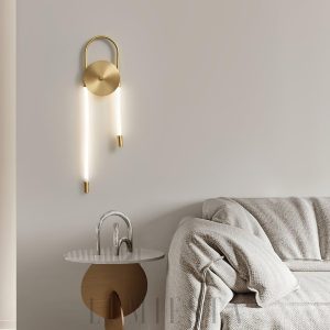 Necklace Loop - Elegancka lampa ścienna z mosiądzu