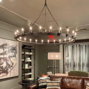 Lampa wisząca Camino 63-calowy żyrandol mosiądz/czarny