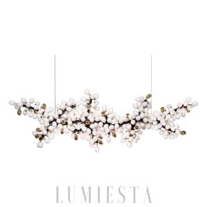 Harrogate - Horizontal brass pendant lamp, modern style