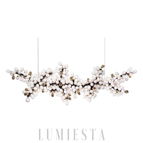 Harrogate - Horizontal brass pendant lamp, modern style