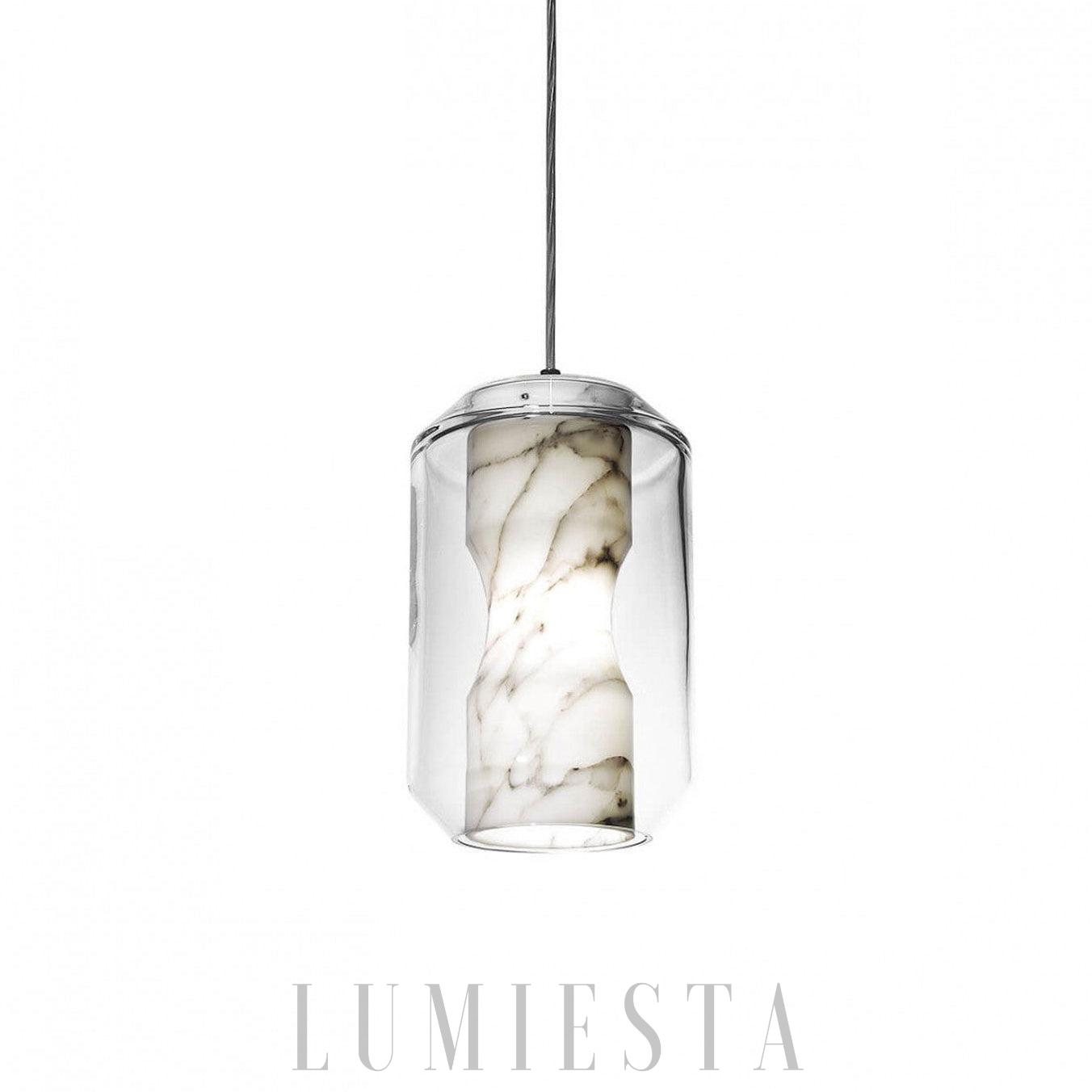 Chamber - lampa wisząca z marmuru i szkła