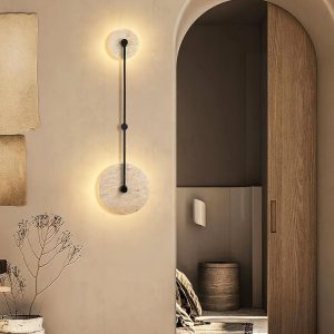 wm_4707359887037563644.jpg Lampa ścienna trawertynowa okrągła 28cm 80cm ciepła