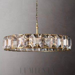 Lampa wisząca Harson okrągła z kryształami 149cm elegancja