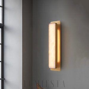 Sashya - Lampa ścienna Alabaster w stylu nowoczesnym 51 cm
