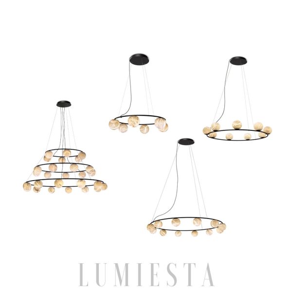 Lampa wisząca Tribeca z alabastru w stylu nowoczesnym