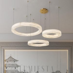 wm_4880619600889285142.jpg Marika - Nowoczesny żyrandol z alabastru w kolorze mosiądzu