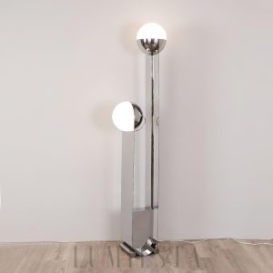 Stylowa lampa podłogowa Tova i Signe chromowana 155 cm