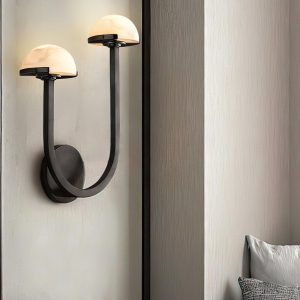 Mauritius - Alabaster grzybek ścienny złoto-biały