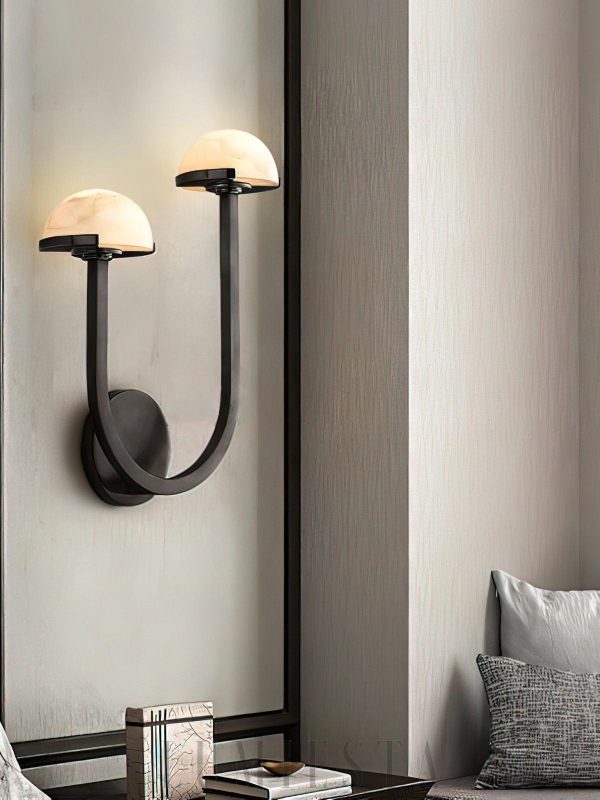 Mauritius - Alabaster grzybek ścienny złoto-biały