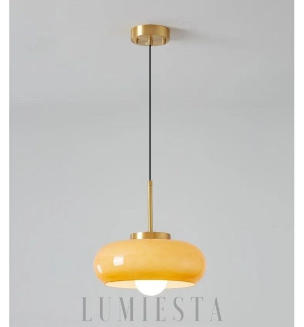 Lampa wisząca w stylu nowoczesnym z mlecznym kloszem 28cm