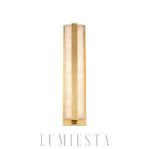 Silex - Lampa ścienna alabastrowa złota 45cm ciepłe światło