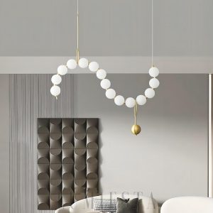 Noria - Lampa wisząca LED w kształcie naszyjnika z kulami szklanymi