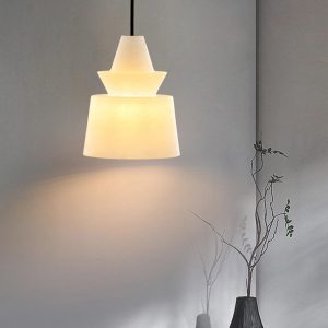 Nowoczesna lampa wisząca z alabastru Ø18 cm, biała