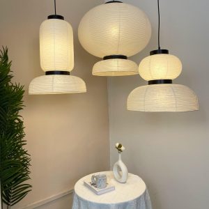 Thames - Nowoczesna lampa wisząca z papieru ryżowego