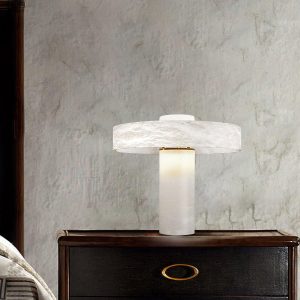 Tramonto - Lampa stołowa alabaster w nowoczesnym stylu 38cm